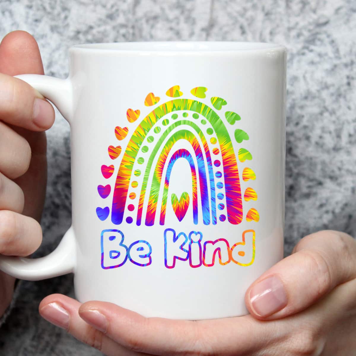 Be Kind Rainbow Distressed Kindness Gift Tie Dye T-Shirt