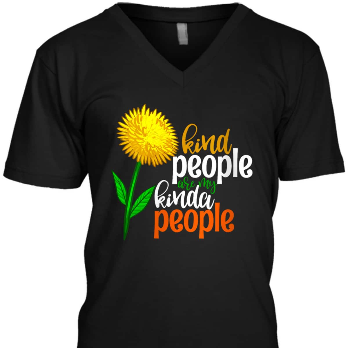 Womens Kind People Are My Kinda People Funny Women Unique Flowers T-Shirt