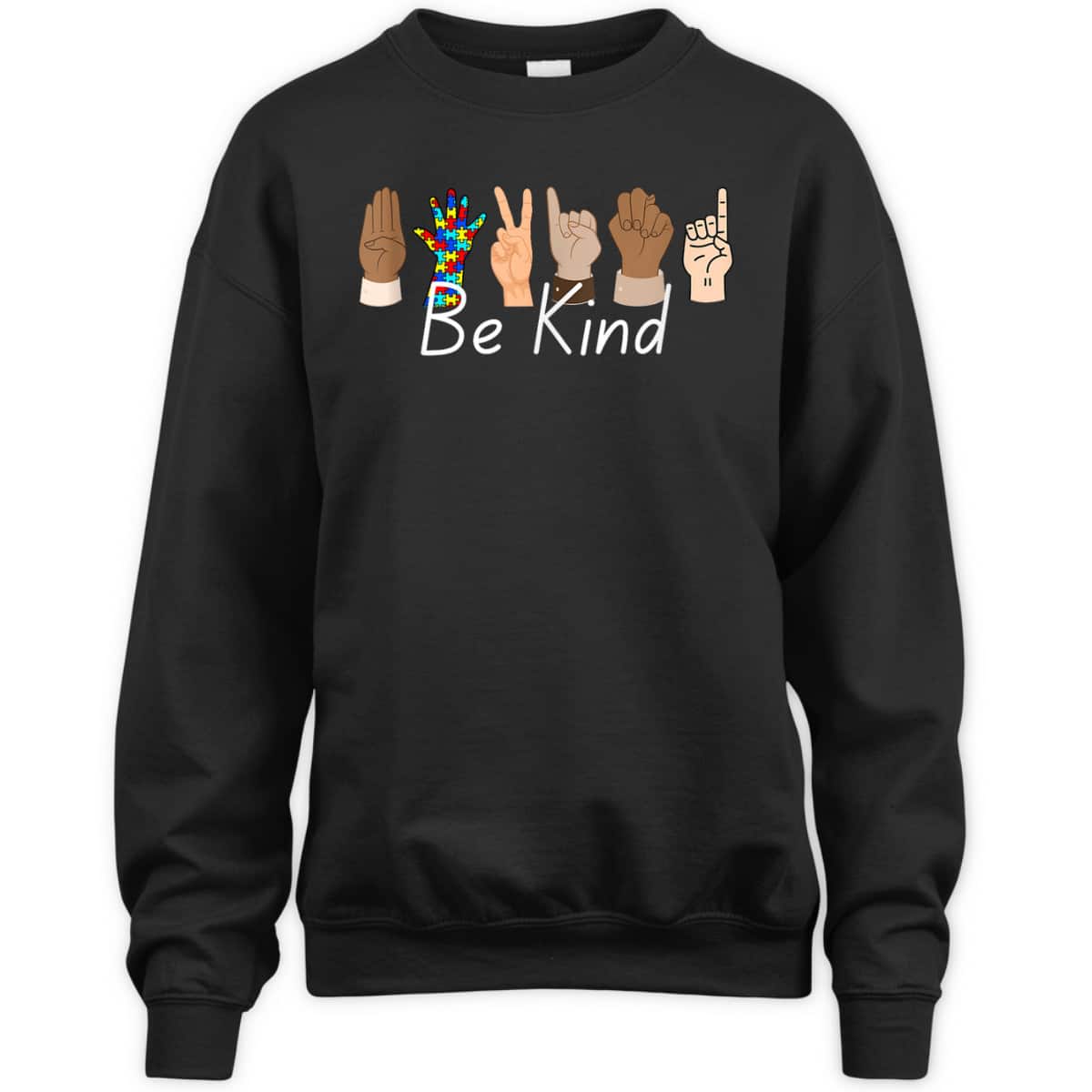 Hand Talking Teachers Interpreter ASL Sign Language Be Kind T-Shirt
