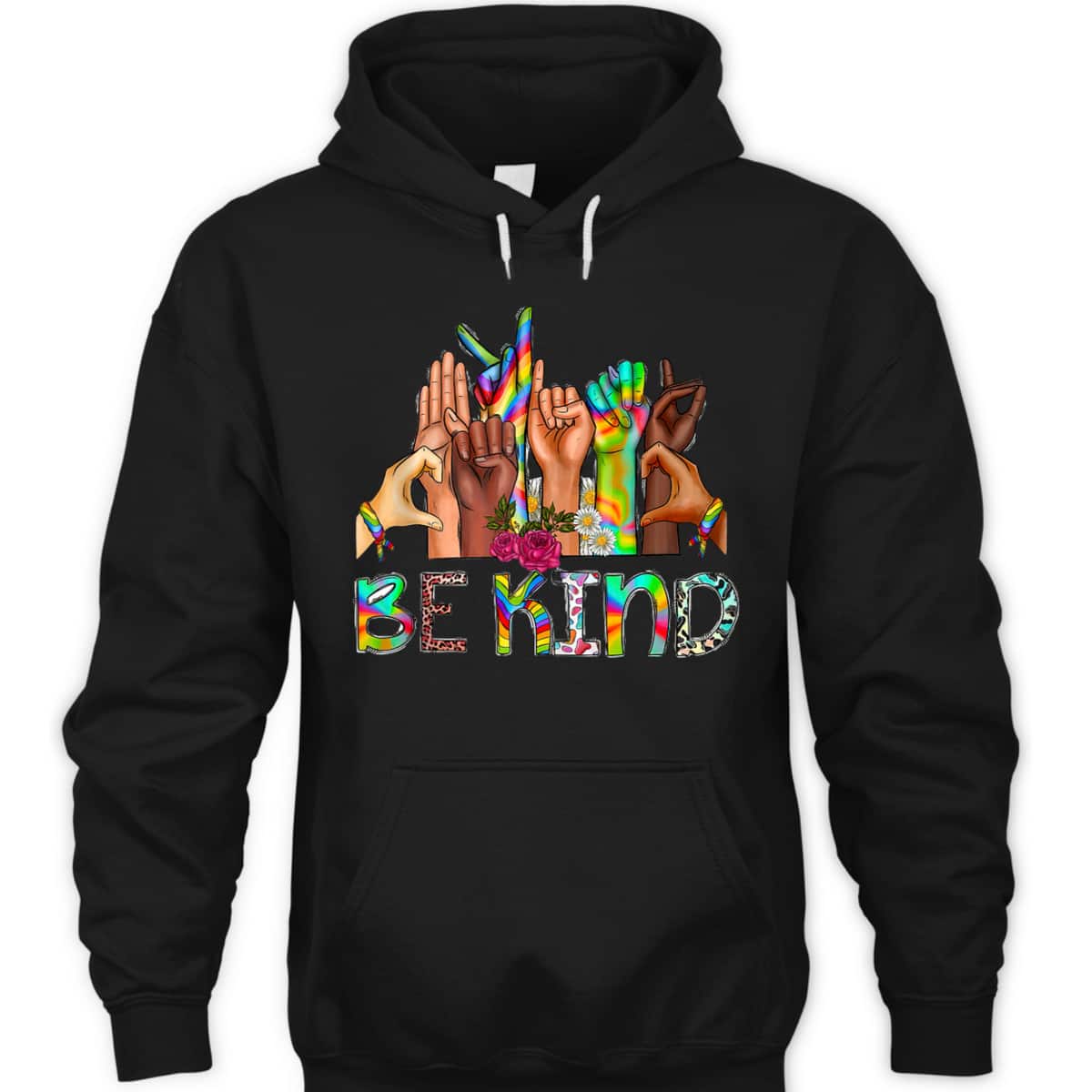 Be Kind Sign Language LGBT Anti-Racism Kindness Raise Hand T-Shirt Be Kind Sign Language LGBT Anti-Racism Kindness Raise Hand T-Shirt