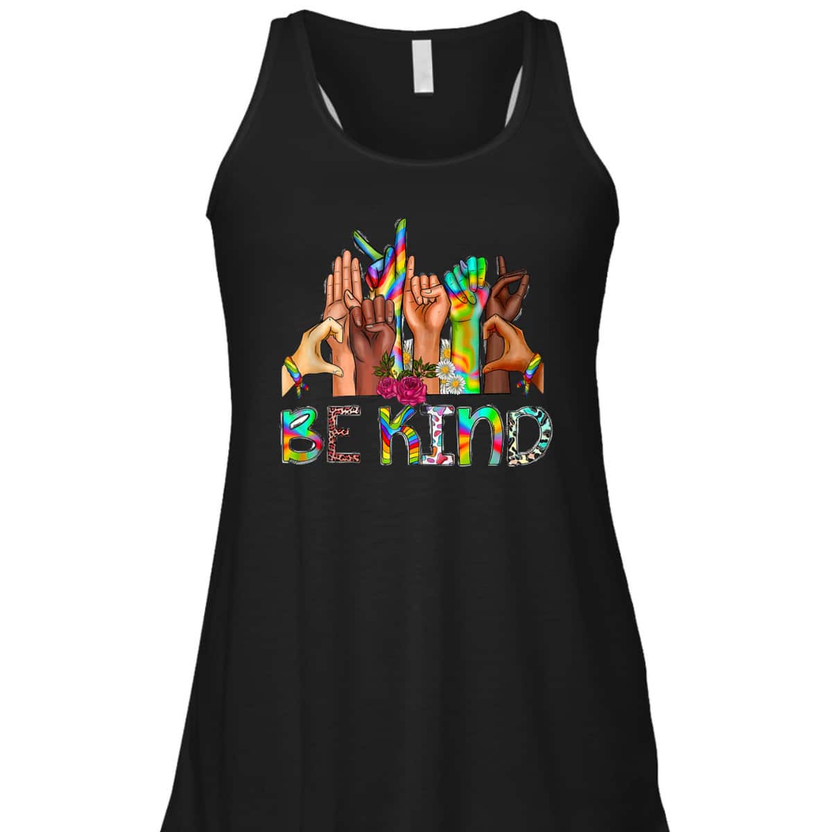 Be Kind Sign Language LGBT Anti-Racism Kindness Raise Hand T-Shirt Be Kind Sign Language LGBT Anti-Racism Kindness Raise Hand T-Shirt