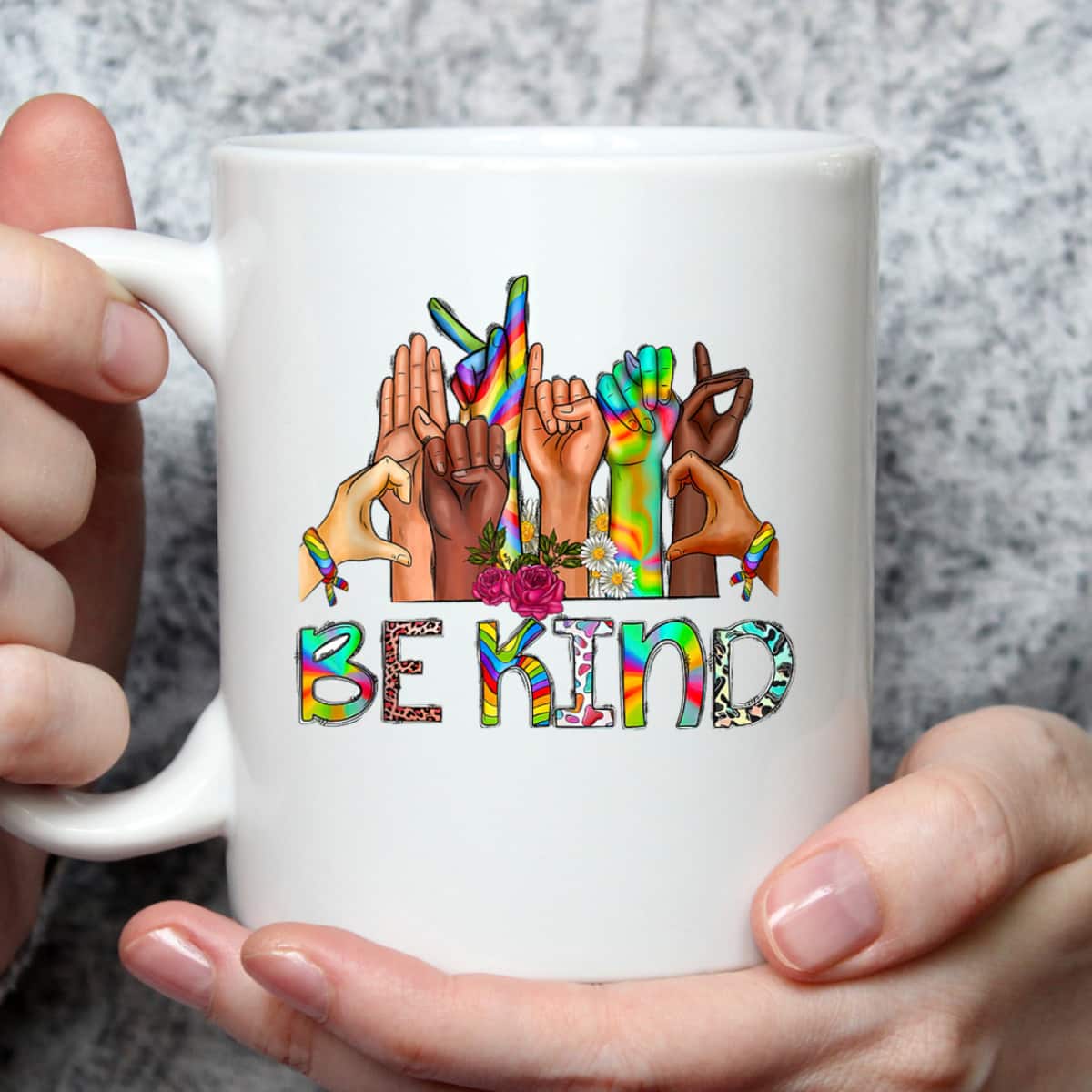 Be Kind Sign Language LGBT Anti-Racism Kindness Raise Hand T-Shirt Be Kind Sign Language LGBT Anti-Racism Kindness Raise Hand T-Shirt