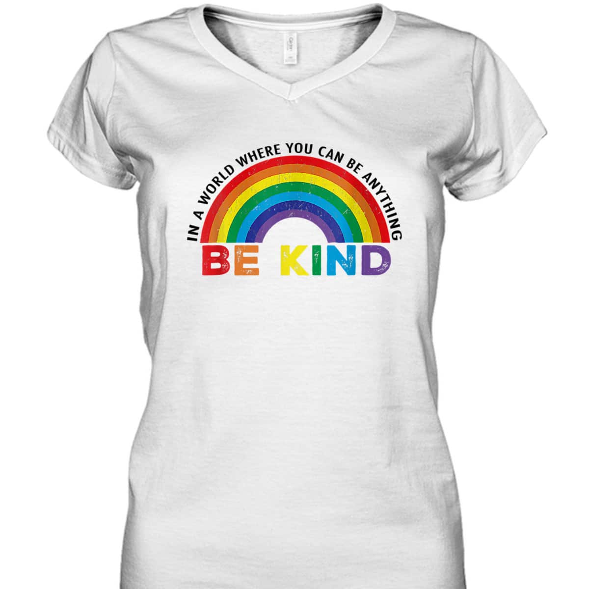 Retro Be Kind Rainbow LGBT LGBTQ Gay Lesbian Trans Pride T-Shirt