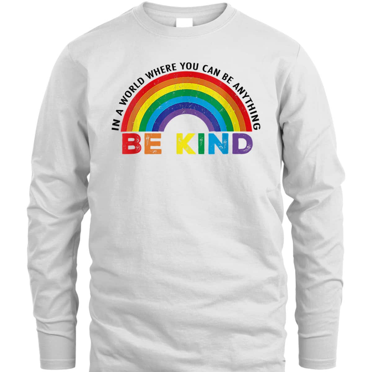 Retro Be Kind Rainbow LGBT LGBTQ Gay Lesbian Trans Pride T-Shirt