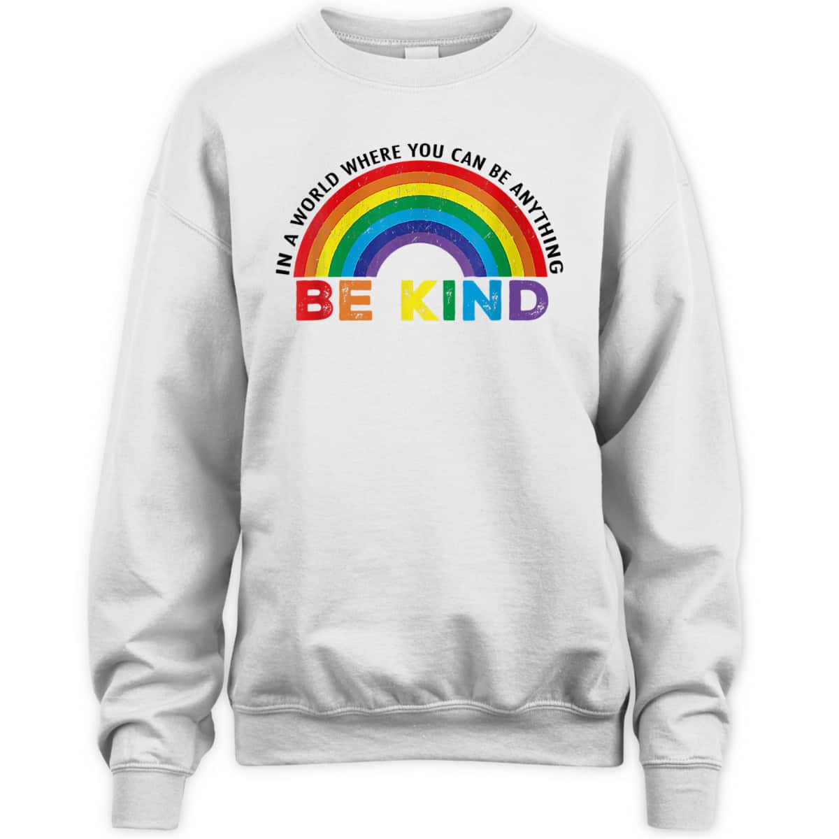 Retro Be Kind Rainbow LGBT LGBTQ Gay Lesbian Trans Pride T-Shirt