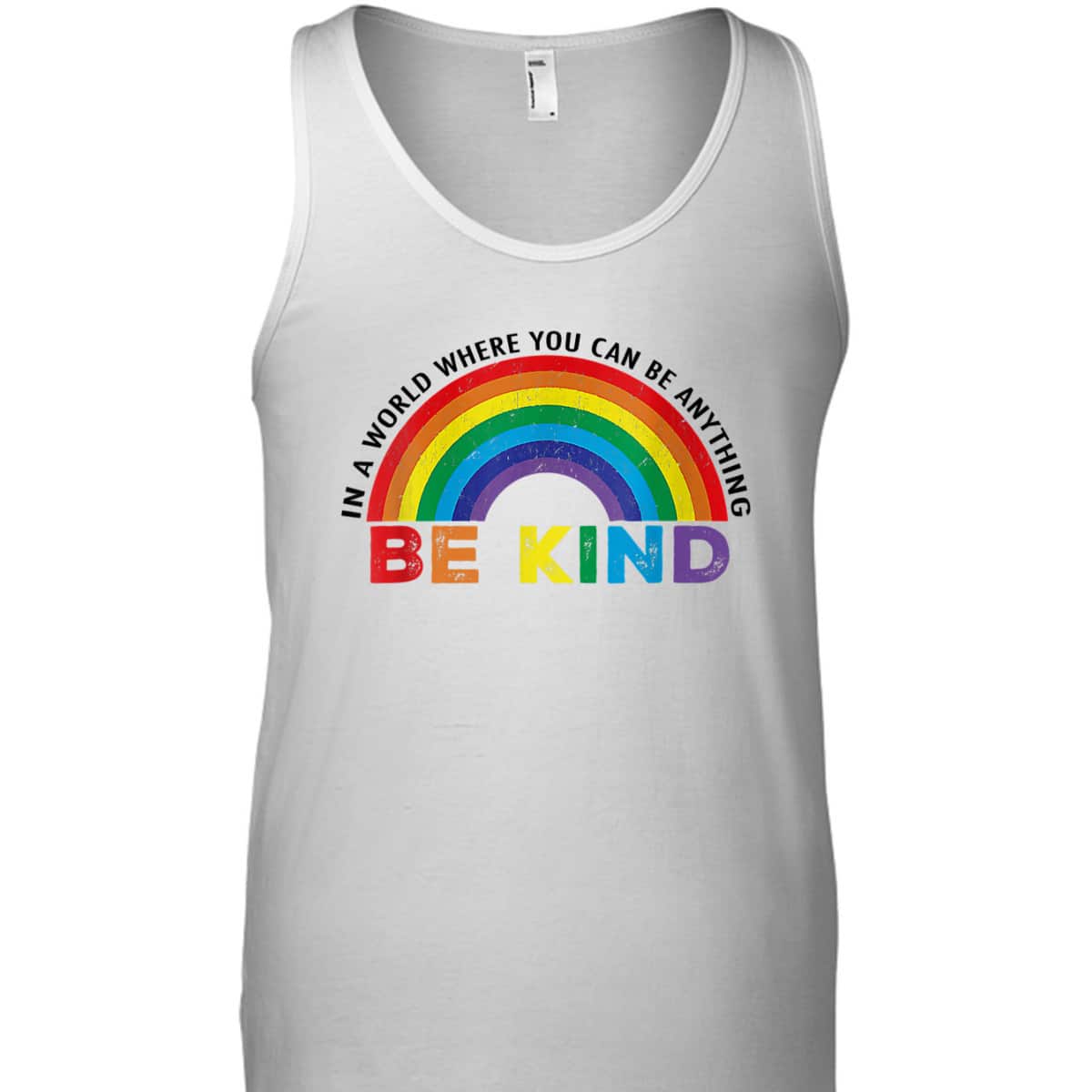 Retro Be Kind Rainbow LGBT LGBTQ Gay Lesbian Trans Pride T-Shirt