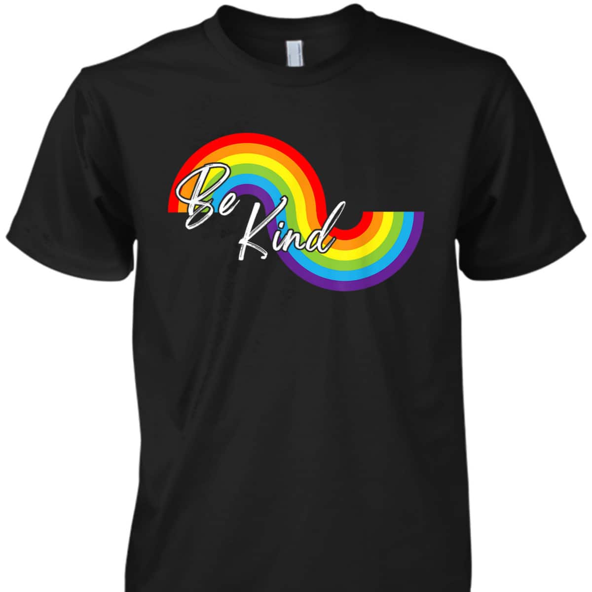 Pride In A World Be Kind LGBTQ Gay Rainbow LGBT Ally Flag T-Shirt