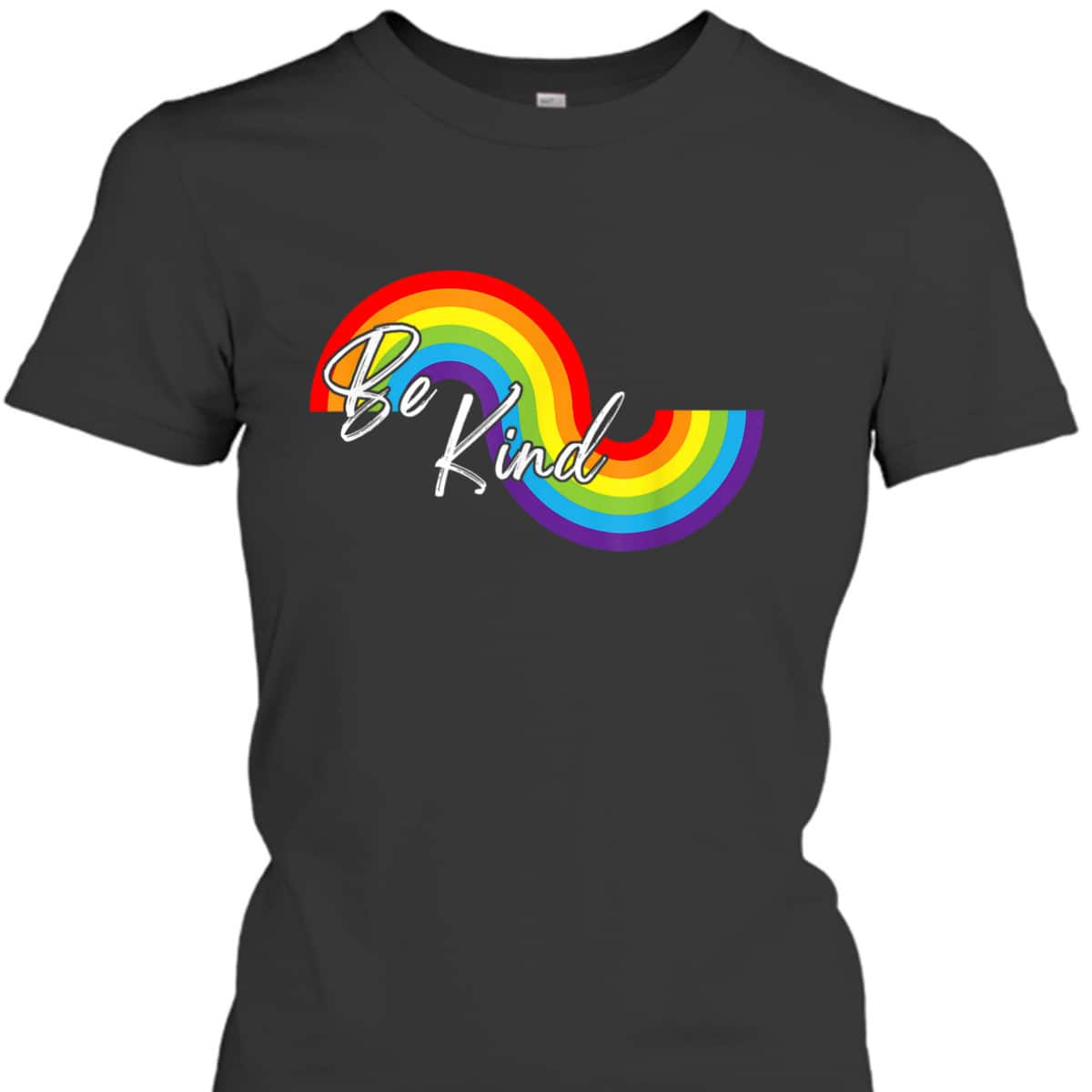 Pride In A World Be Kind LGBTQ Gay Rainbow LGBT Ally Flag T-Shirt