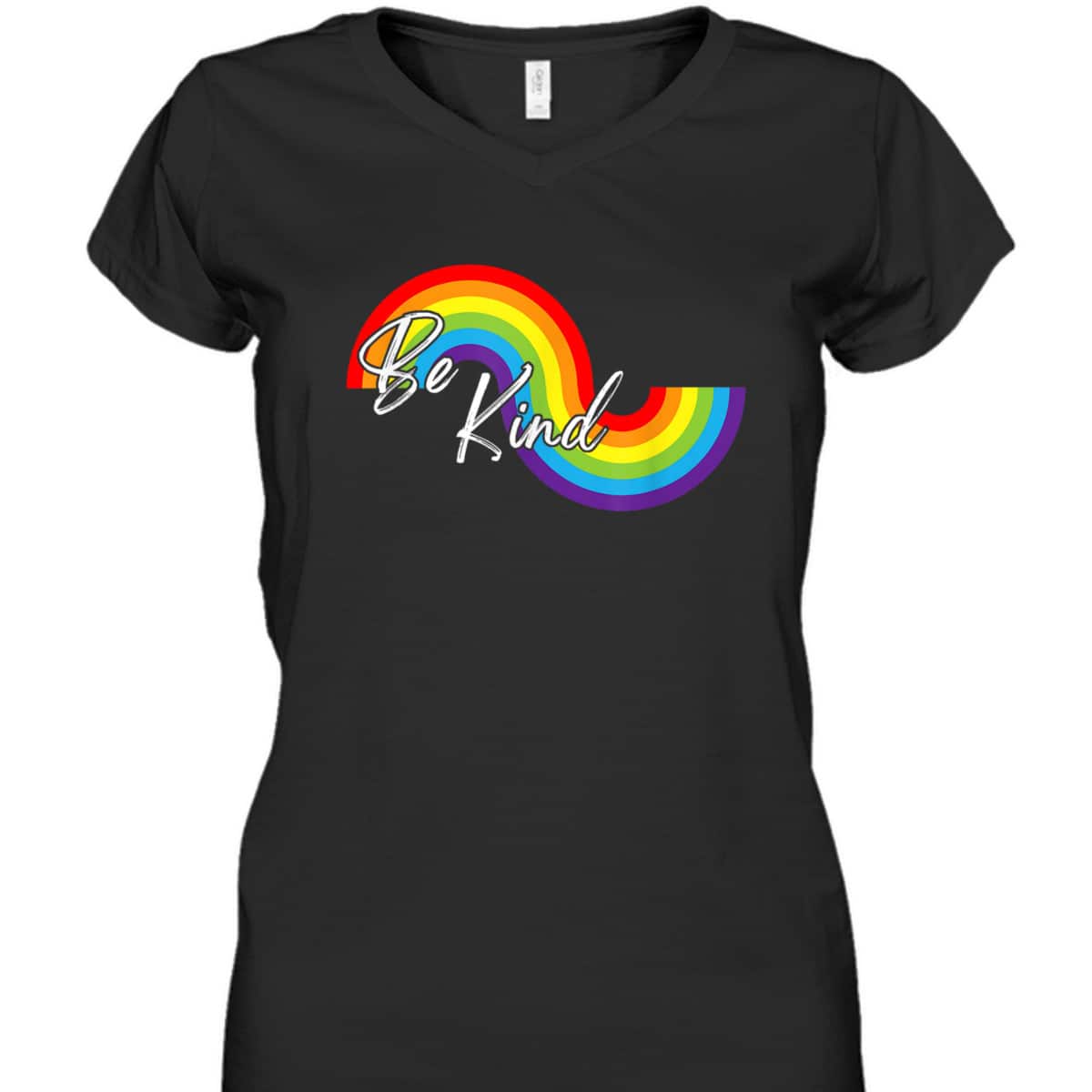 Pride In A World Be Kind LGBTQ Gay Rainbow LGBT Ally Flag T-Shirt