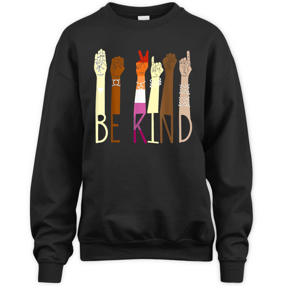 Be Kind Sign Language Hand Talking LGBT Lesbian Flag Pride T-Shirt Be Kind Sign Language Hand Talking LGBT Lesbian Flag Pride T-Shirt