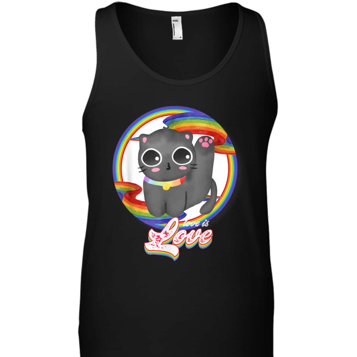 LGBT Ally Cat Be Kind Gay Rainbow Funny LGBTQ Flag Gay Pride T-Shirt