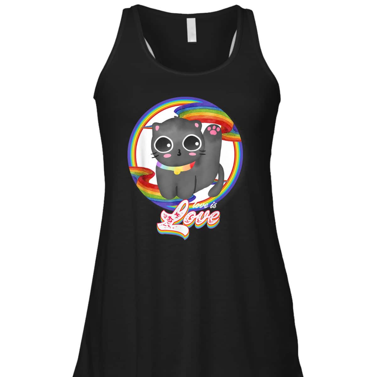 LGBT Ally Cat Be Kind Gay Rainbow Funny LGBTQ Flag Gay Pride T-Shirt