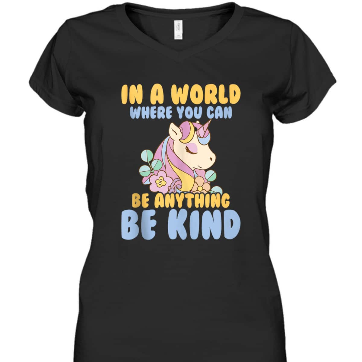 Girls Unicorn Kindness You Can Be Anything Be Kind Kids T-Shirt