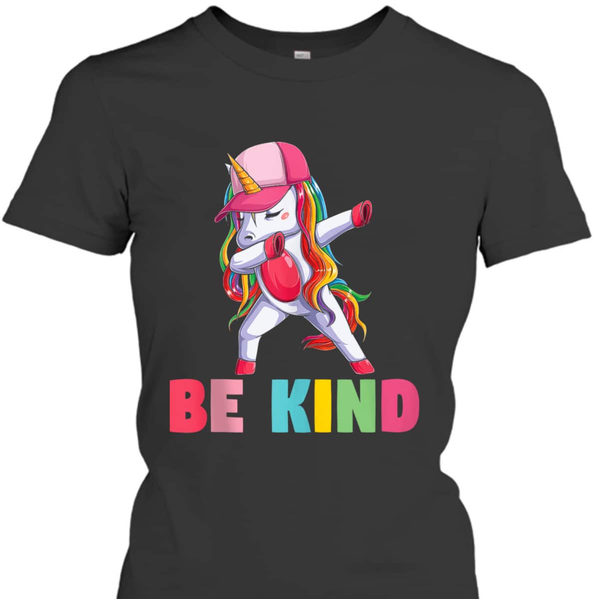 Girls Unicorn Kindness Be Kind Kids T-Shirt
