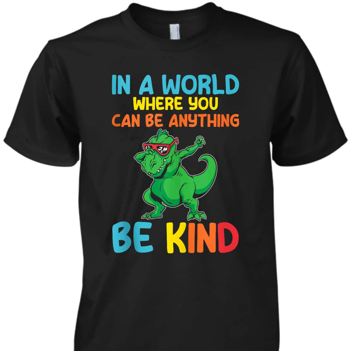 Boys Dino Kids Be Kind Kindness T-Shirt