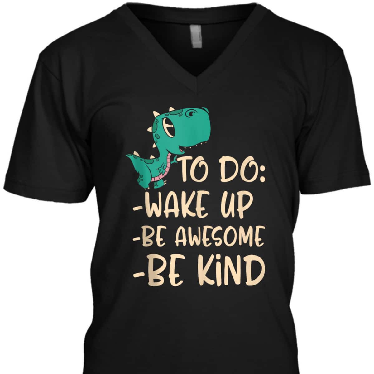 Boys Dino Kindness Wake Up Be Awesome Be Kind Kids T-Shirt Boys Dino Kindness Wake Up Be Awesome Be Kind Kids T-Shirt