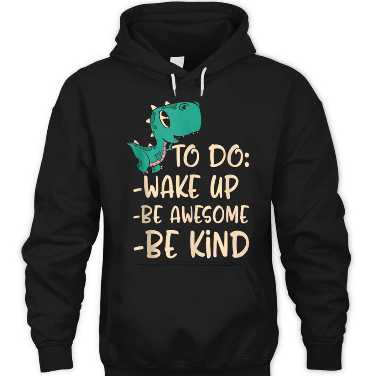 Boys Dino Kindness Wake Up Be Awesome Be Kind Kids T-Shirt