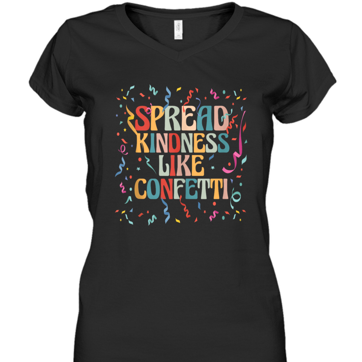 Girls Summer Spread Kindness Like Confetti Be Kind T-Shirt