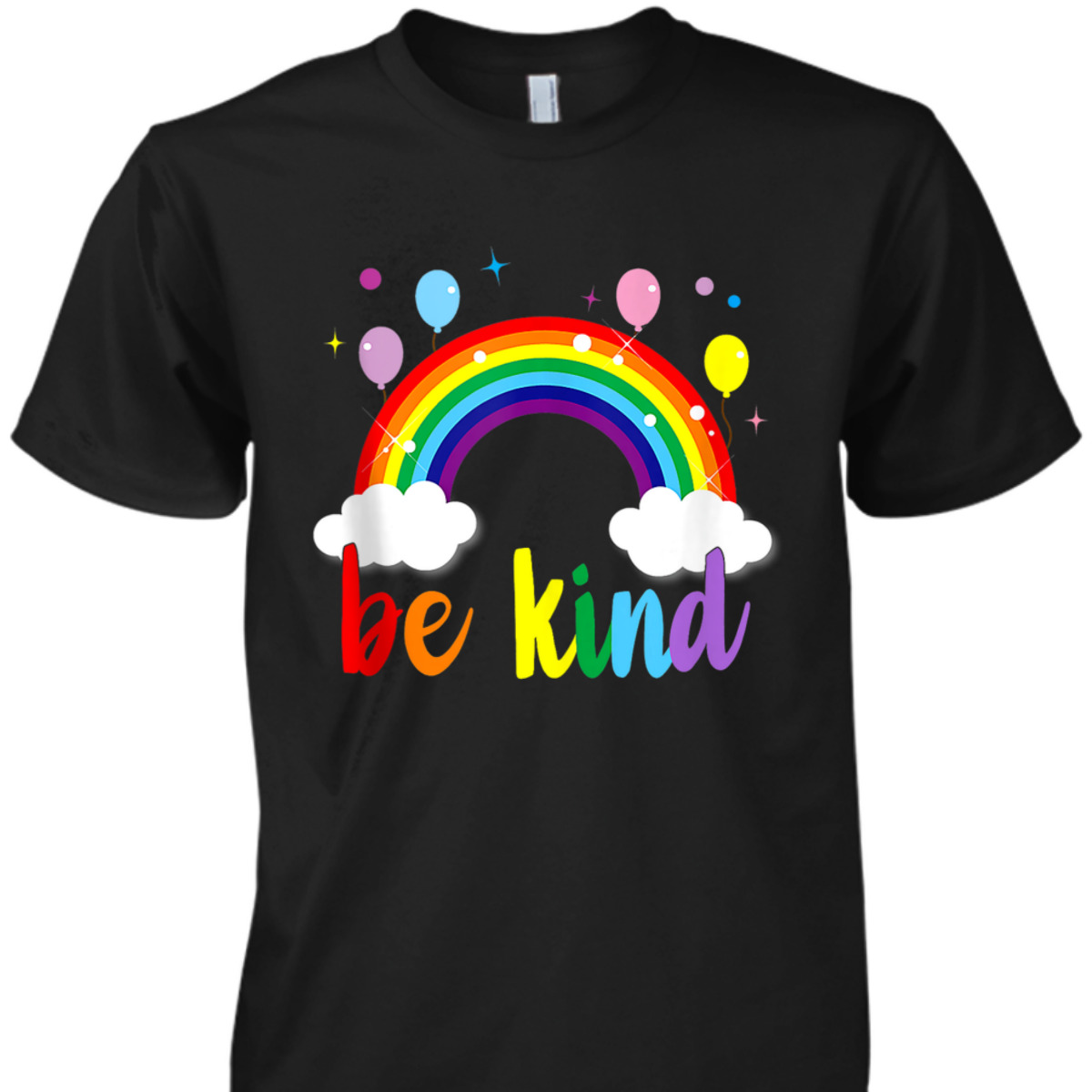 LGBT Be Kind Gay Pride LGBT Ally Rainbow Flag Retro Vintage T-Shirt