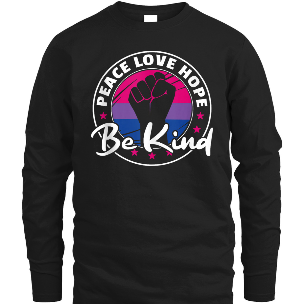 Bi Flag Pride Lgbtq Peace Love Hope Be Kind Pride T-Shirt