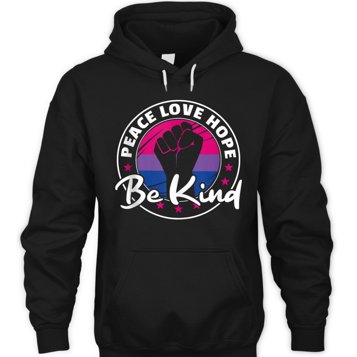 Bi Flag Pride Lgbtq Peace Love Hope Be Kind Pride T-Shirt