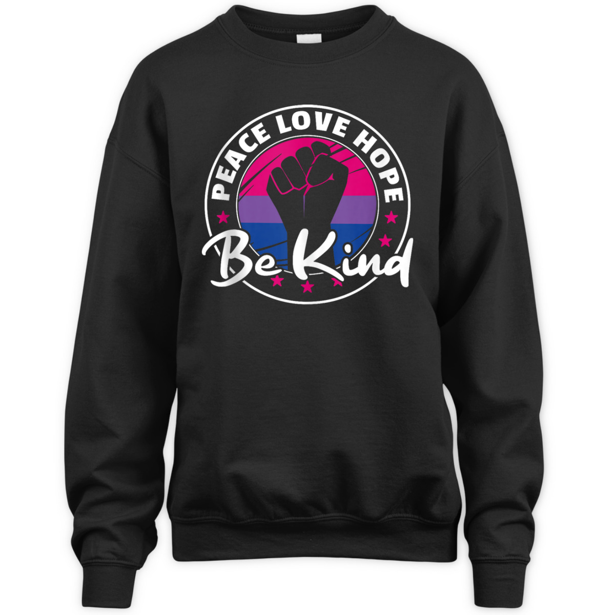 Bi Flag Pride Lgbtq Peace Love Hope Be Kind Pride T-Shirt
