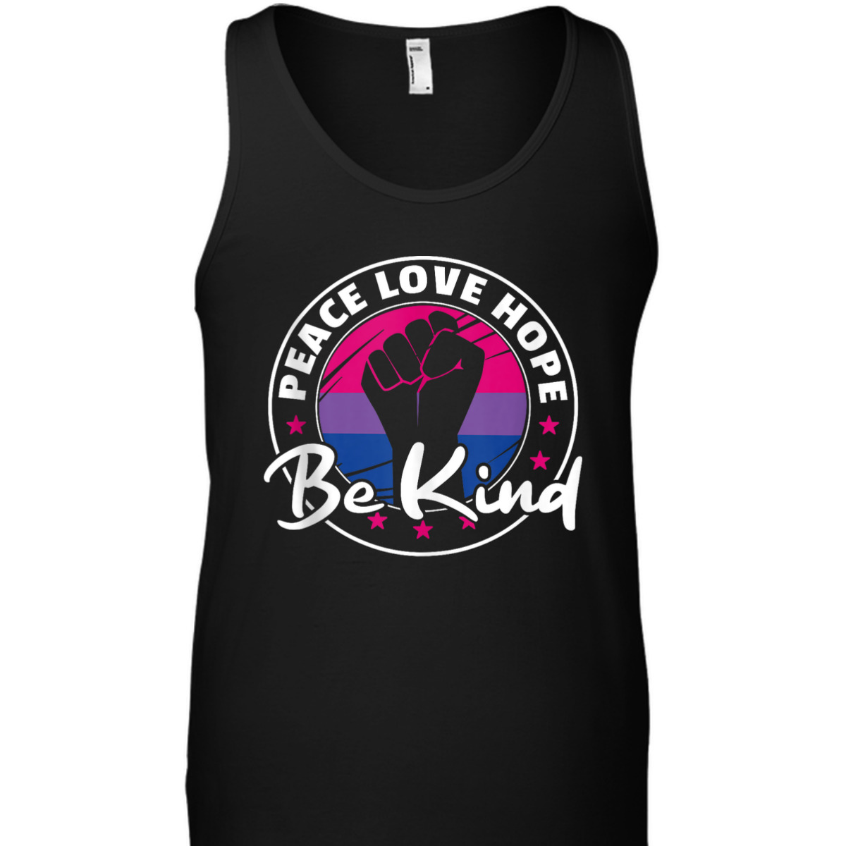 Bi Flag Pride Lgbtq Peace Love Hope Be Kind Pride T-Shirt