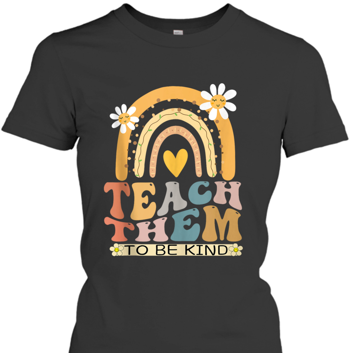 Teach Them To Be Kind Groovy Back To School Teacher Student T-Shirt Teach Them To Be Kind Groovy Back To School Teacher Student T-Shirt