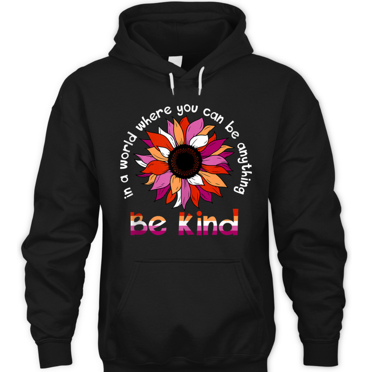 Be Kind Sunflower Lesbian Flag Color Proud LGBT Ally Pride T-Shirt Be Kind Sunflower Lesbian Flag Color Proud LGBT Ally Pride T-Shirt