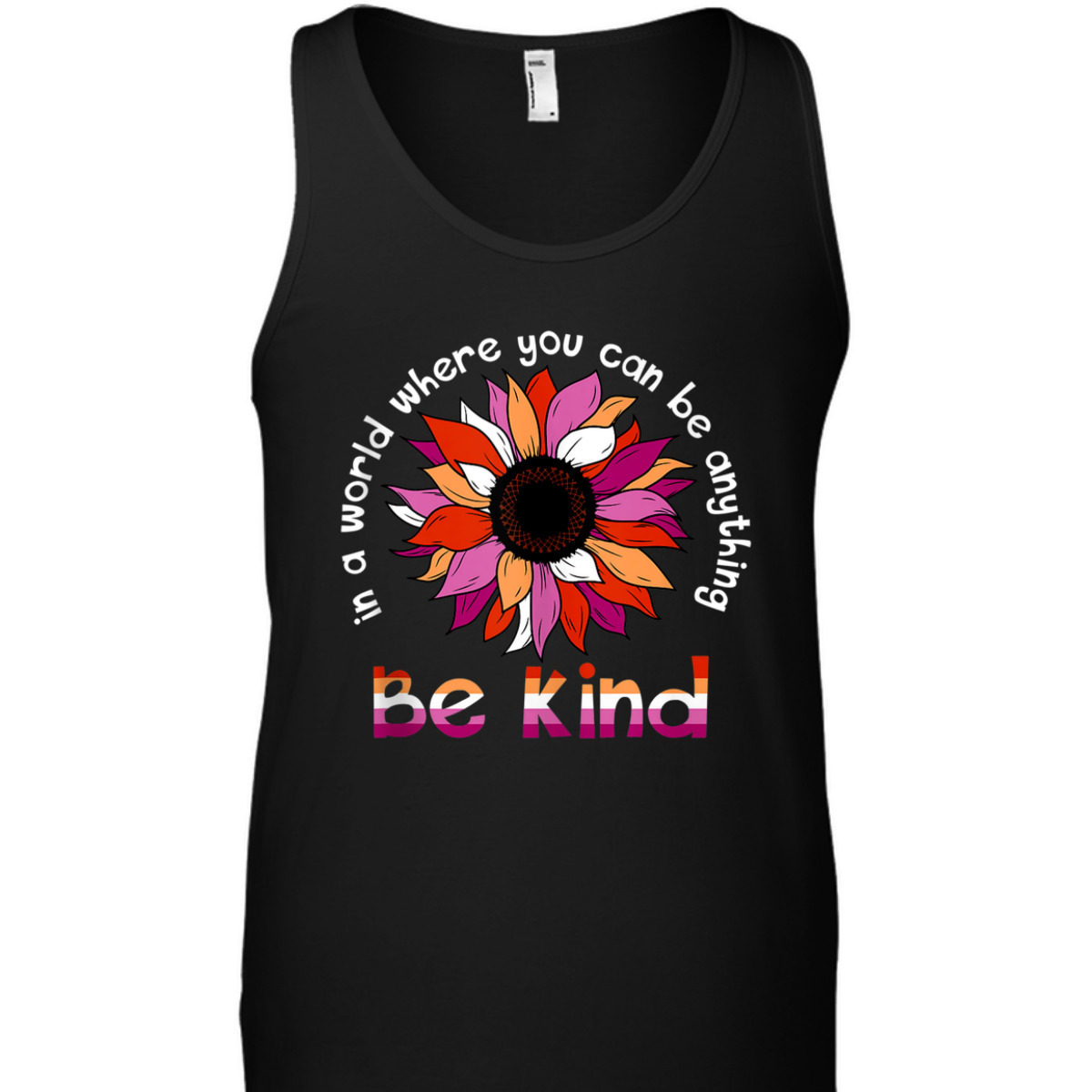 Be Kind Sunflower Lesbian Flag Color Proud LGBT Ally Pride T-Shirt Be Kind Sunflower Lesbian Flag Color Proud LGBT Ally Pride T-Shirt