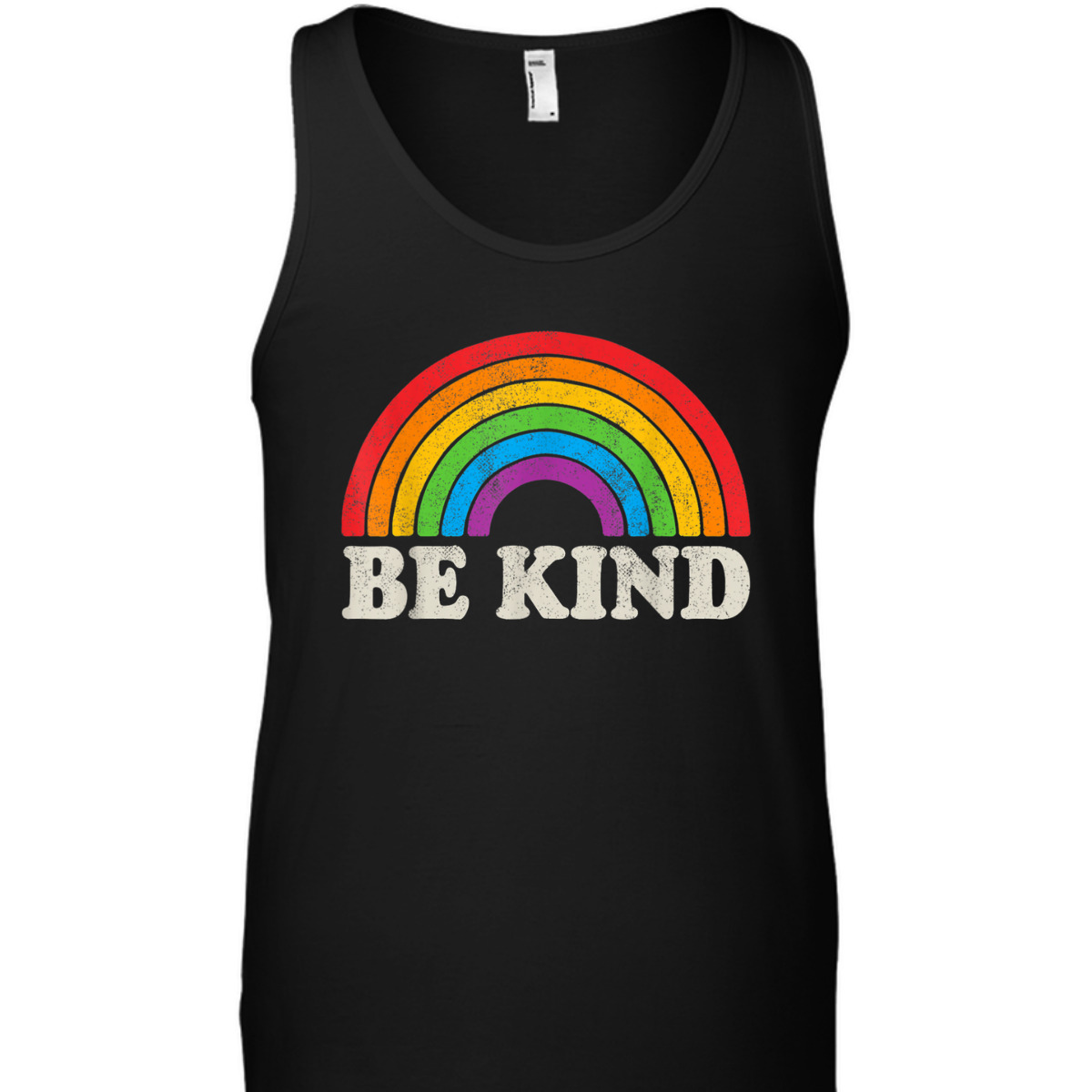 LGBTQ Be Kind Gay Pride LGBT Ally Rainbow Flag Retro Vintage T-Shirt