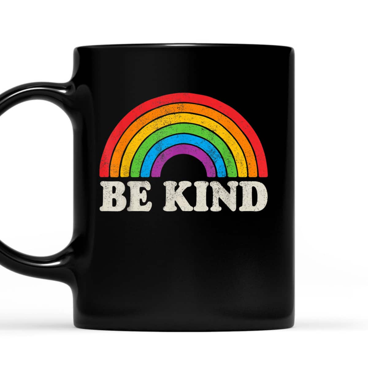 LGBTQ Be Kind Gay Pride LGBT Ally Rainbow Flag Retro Vintage T-Shirt