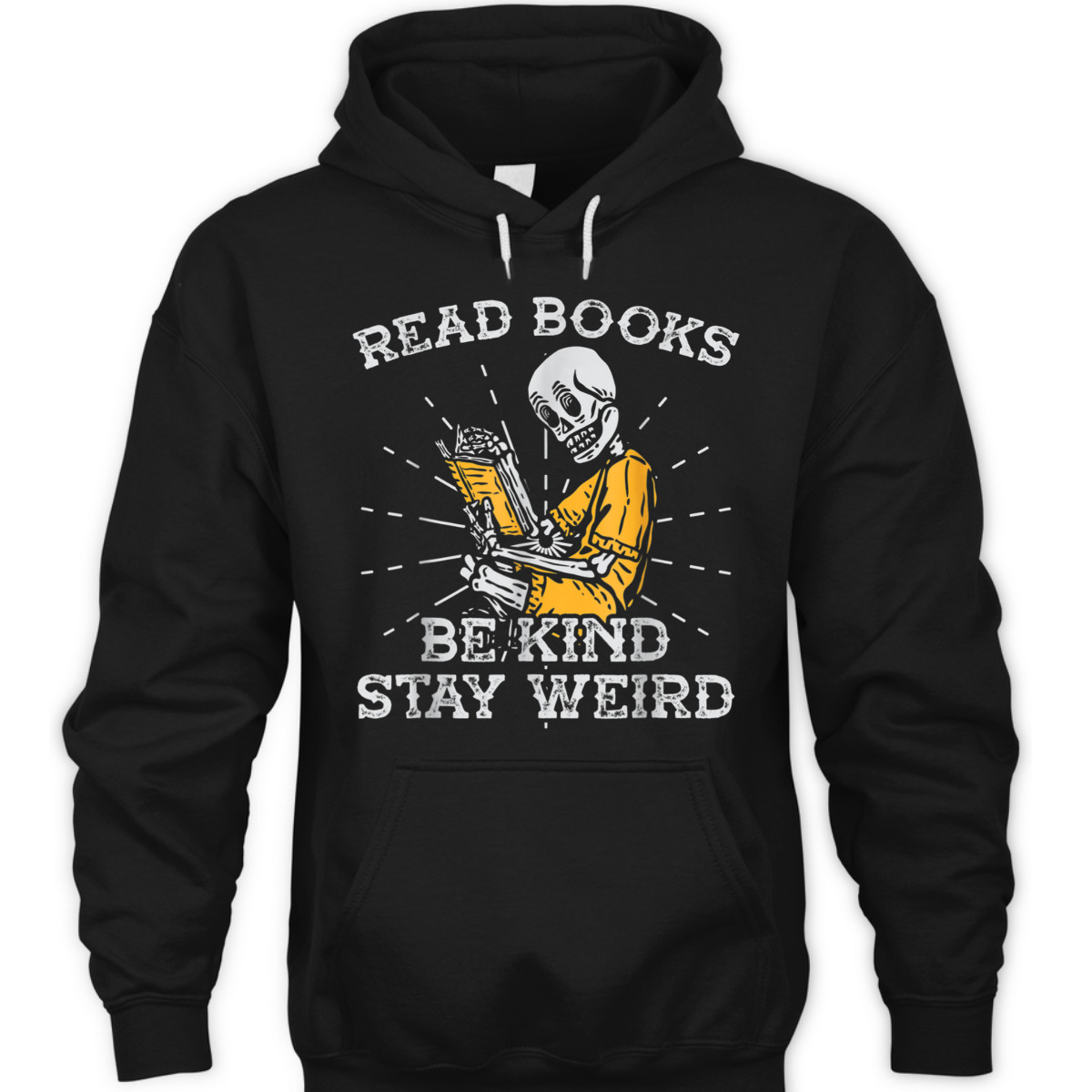 Read Books Be Kind Stay Weird Skeleton Reading Book T-Shirt