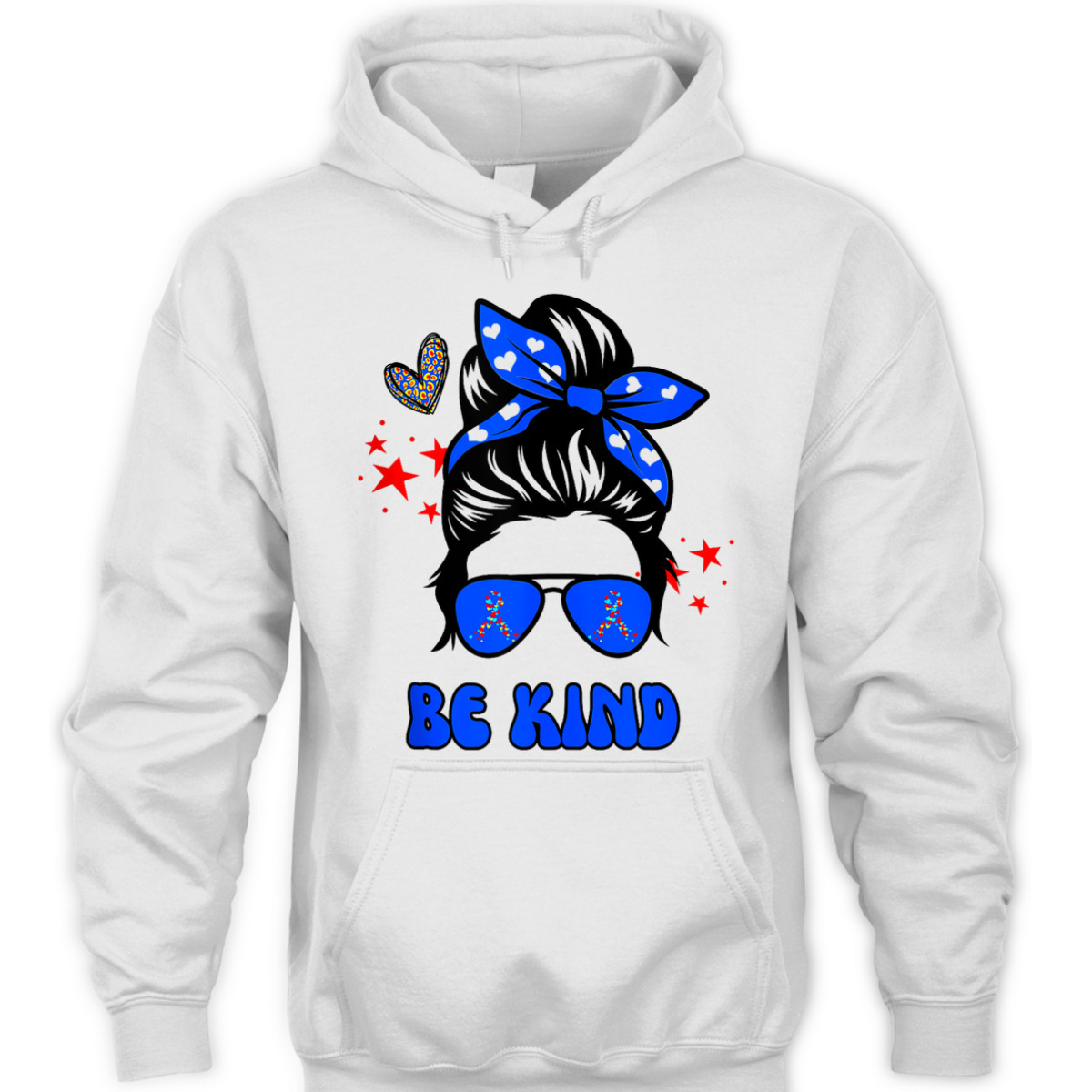 Be Kind Messy Bun Groovy Autism Awareness Month Funny Mom T-Shirt Be Kind Messy Bun Groovy Autism Awareness Month Funny Mom T-Shirt