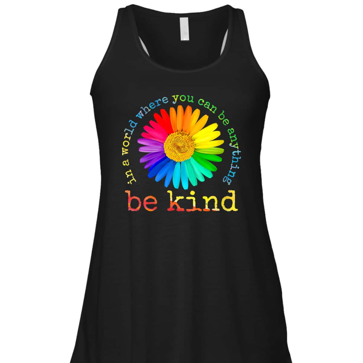 Womens Be Kind Daisy Flower Rainbow LGBT Gay Lesbian Pride T-Shirt Womens Be Kind Daisy Flower Rainbow LGBT Gay Lesbian Pride T-Shirt