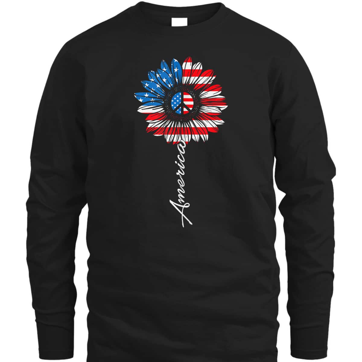 Flower Sunflower Be Kind American Flag 4th Of July Patriotic T-Shirt Flower Sunflower Be Kind American Flag 4th Of July Patriotic T-Shirt