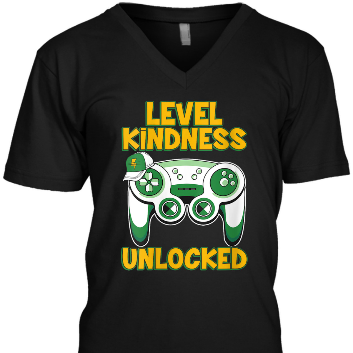 Womens Boys Gaming Ganer Kids Level Kindness Unlocked Kindness T-Shirt