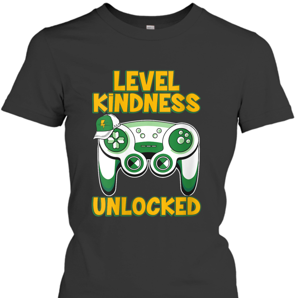 Womens Boys Gaming Ganer Kids Level Kindness Unlocked Kindness T-Shirt