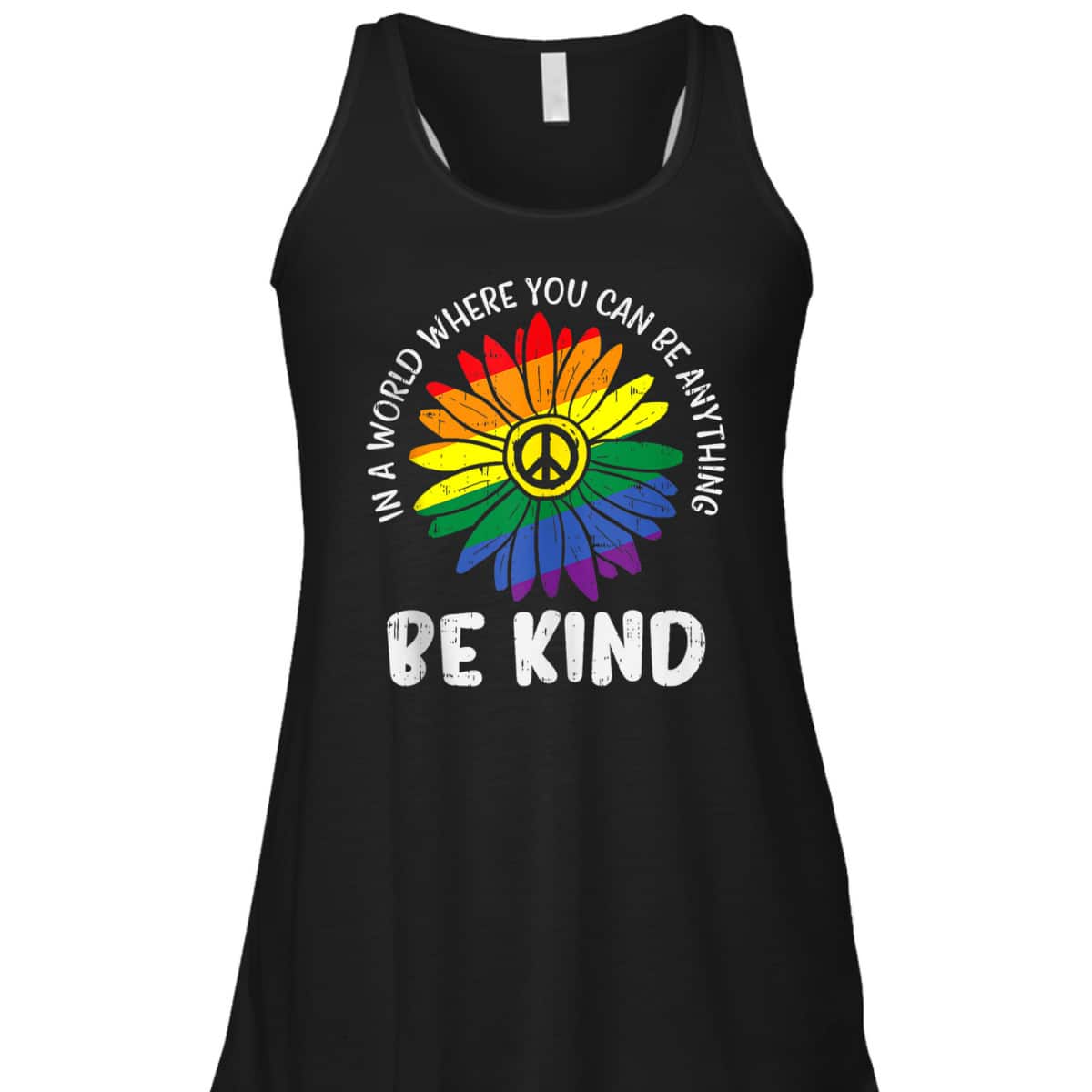 World Be KInd Rainbow Daisy Peace Hippie Gay Pride LGBT T-Shirt World Be KInd Rainbow Daisy Peace Hippie Gay Pride LGBT T-Shirt