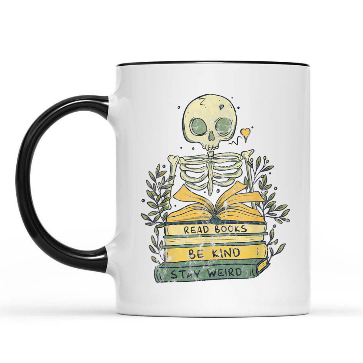 Read Book Be Kind Stay Weird Skeleton Book Worm T-Shirt