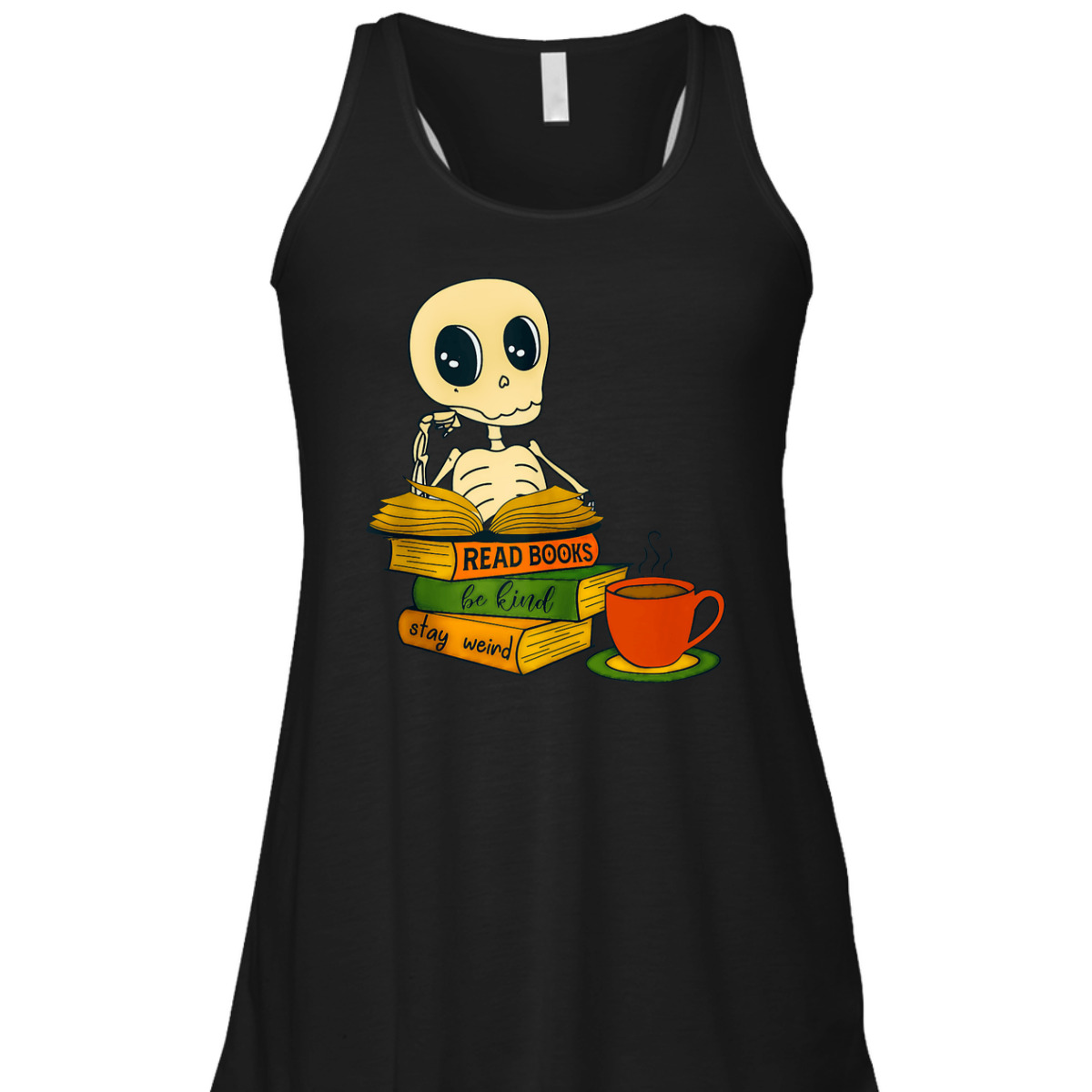Read Books Be Kind Stay Weird Skeleton Reader T-Shirt
