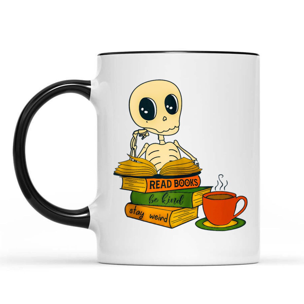 Read Books Be Kind Stay Weird Skeleton Reader T-Shirt Read Books Be Kind Stay Weird Skeleton Reader T-Shirt