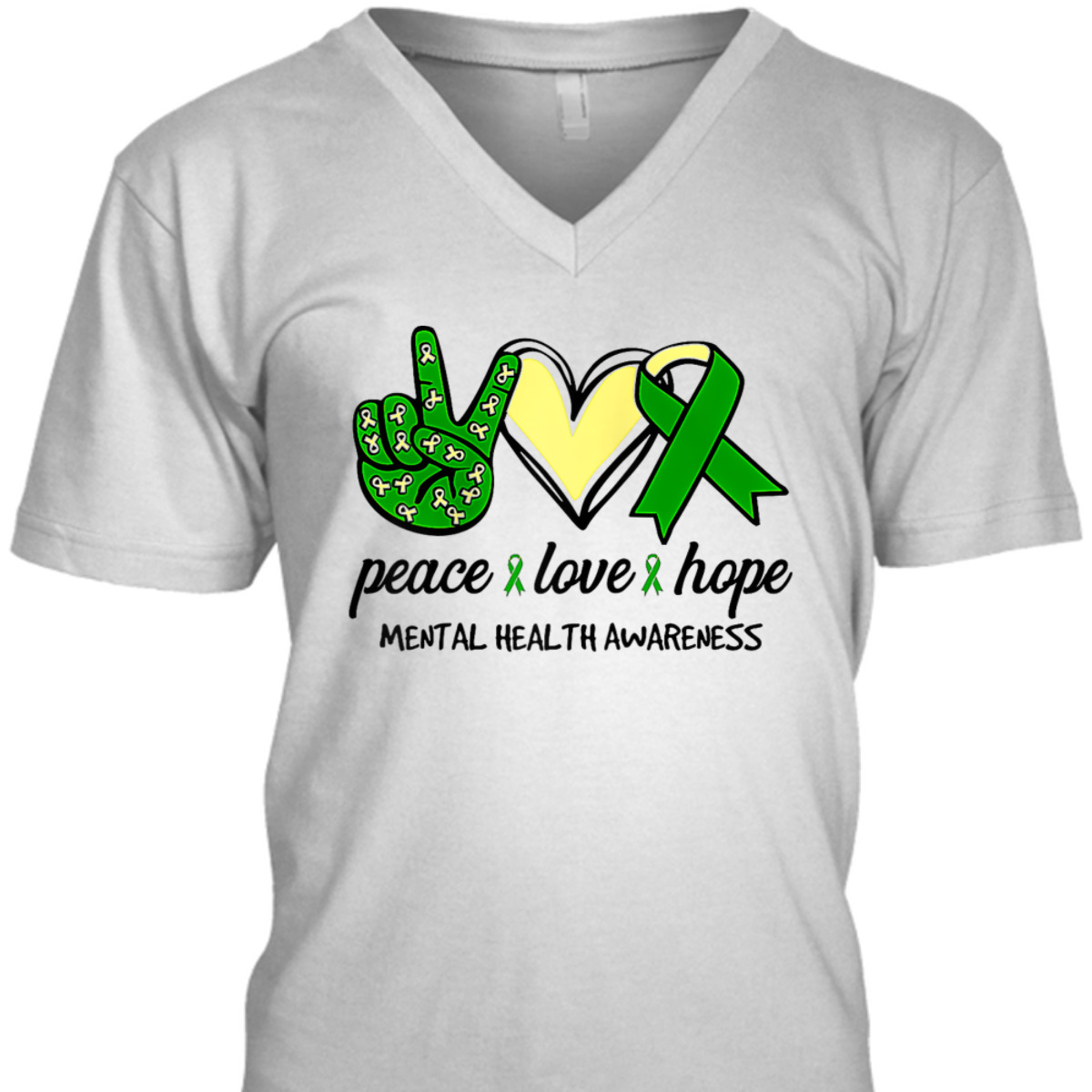 Mental Health Awareness Ribbon Family You Matter Kindness T-Shirt