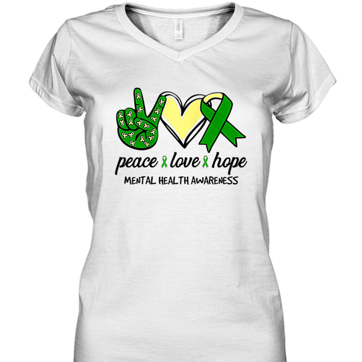 Mental Health Awareness Ribbon Family You Matter Kindness T-Shirt
