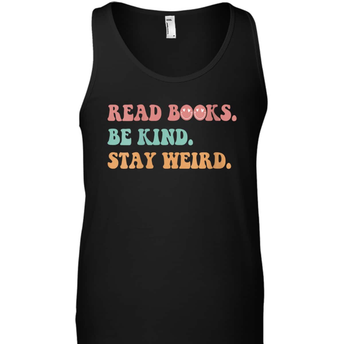 Womens Groovy Read Books Be Kind Stay Weird Funny Book Lover T-Shirt
