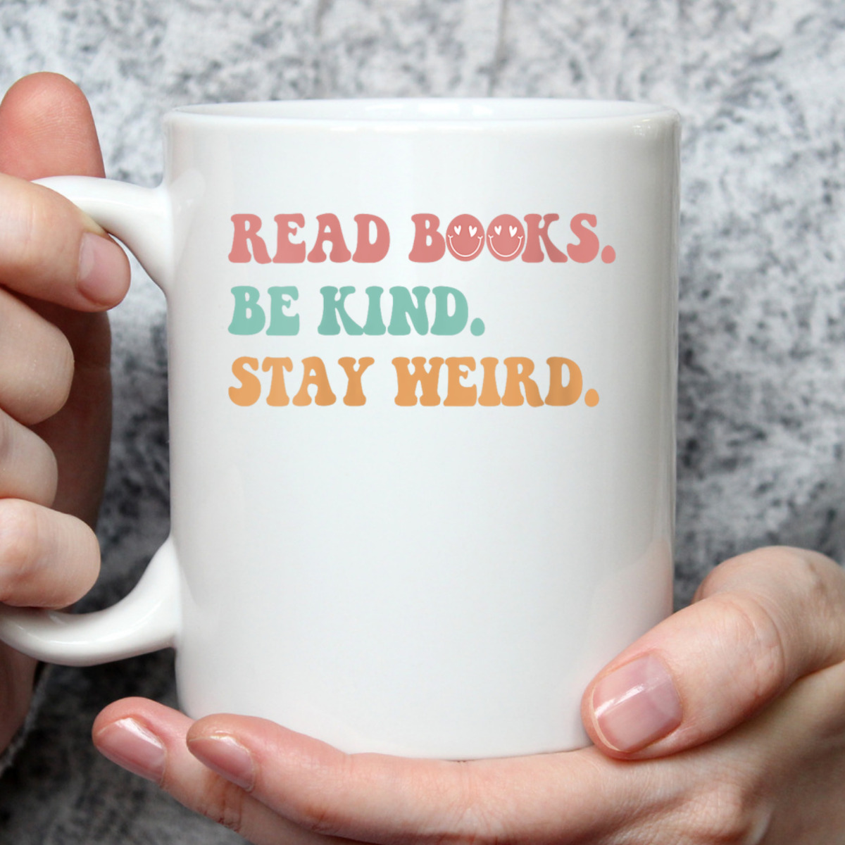 Womens Groovy Read Books Be Kind Stay Weird Funny Book Lover T-Shirt