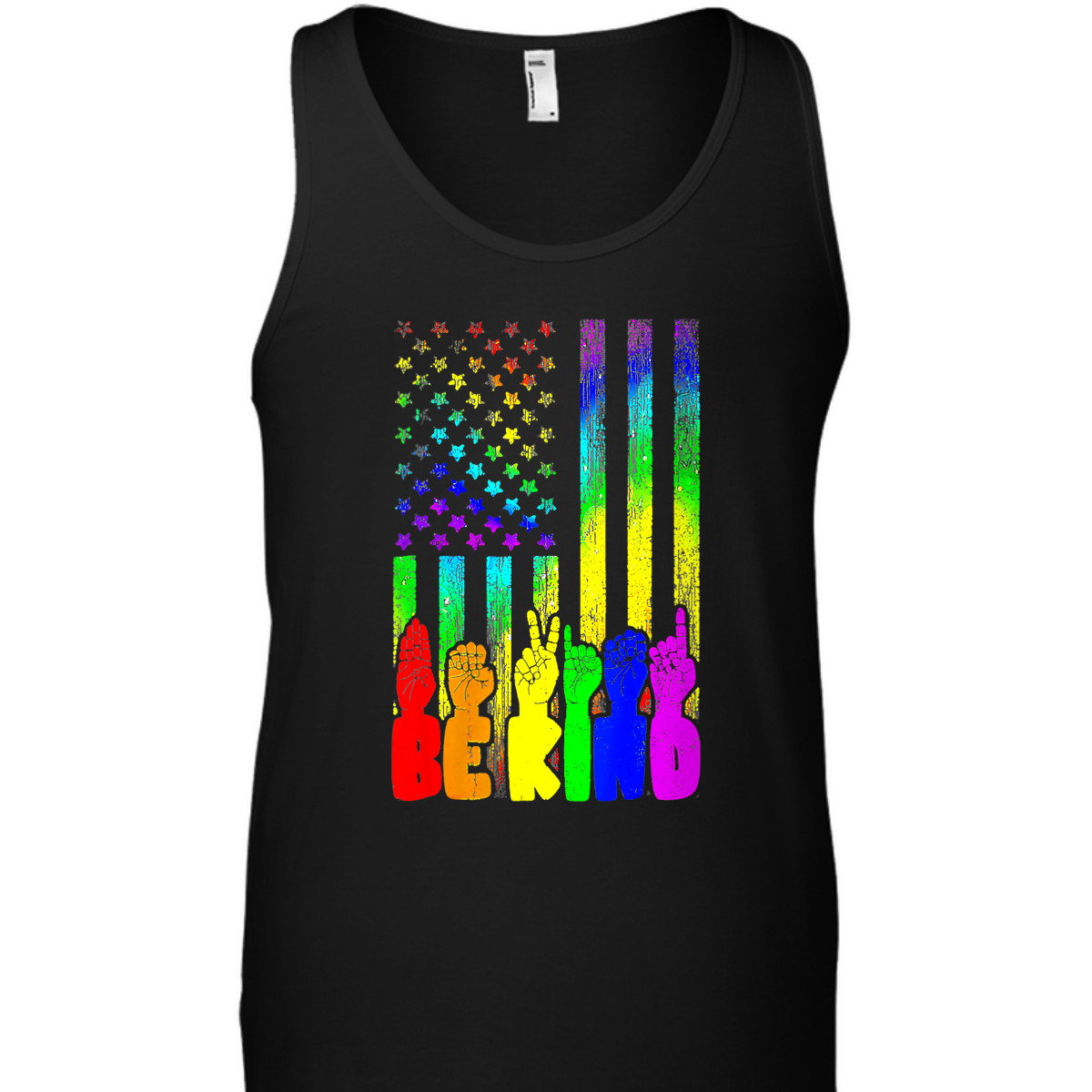 Womens Be Kind Sign Language Hand Us Flag LGBT Gay Lesbian Pride T-Shirt Womens Be Kind Sign Language Hand Us Flag LGBT Gay Lesbian Pride T-Shirt