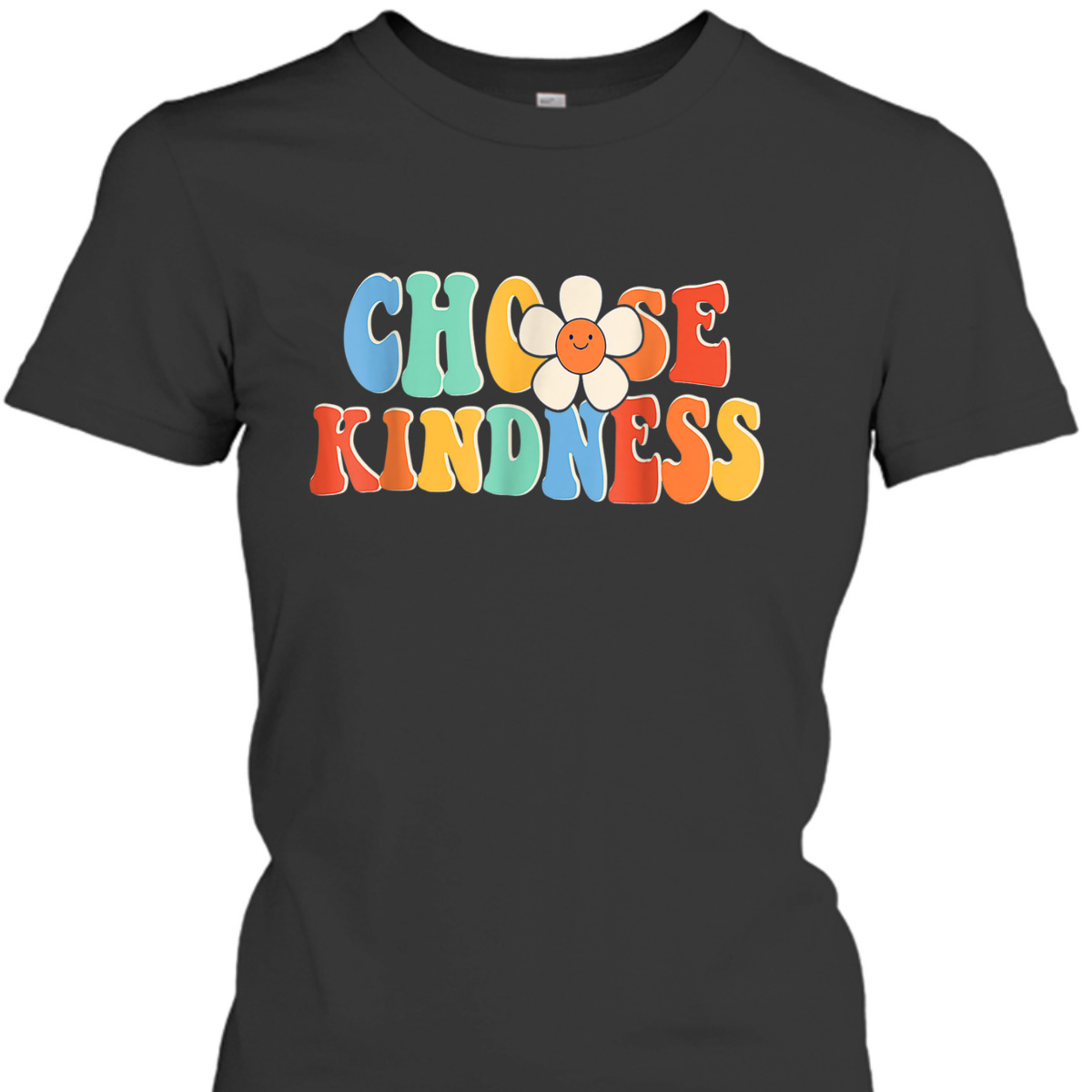 Choose Kindness Retro Groovy Daisy Be Kind Inspirational T-Shirt