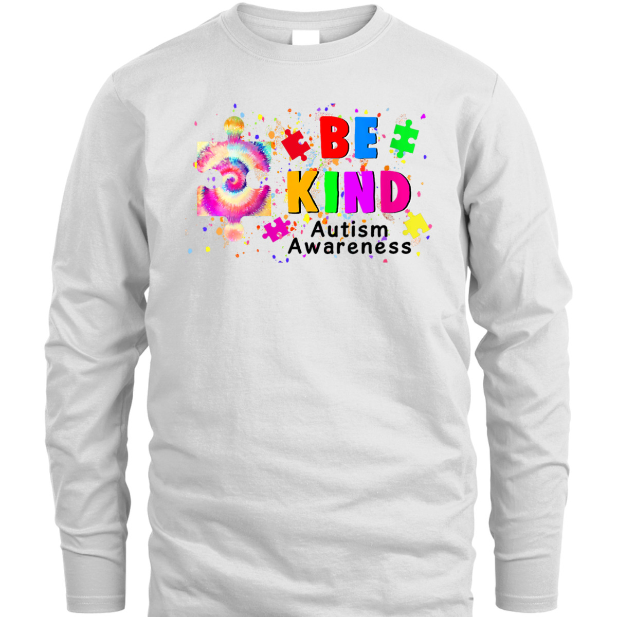 Womens Be Kind Autism Awareness Puzzle Tie Dye Autism Awareness T-Shirt Womens Be Kind Autism Awareness Puzzle Tie Dye Autism Awareness T-Shirt