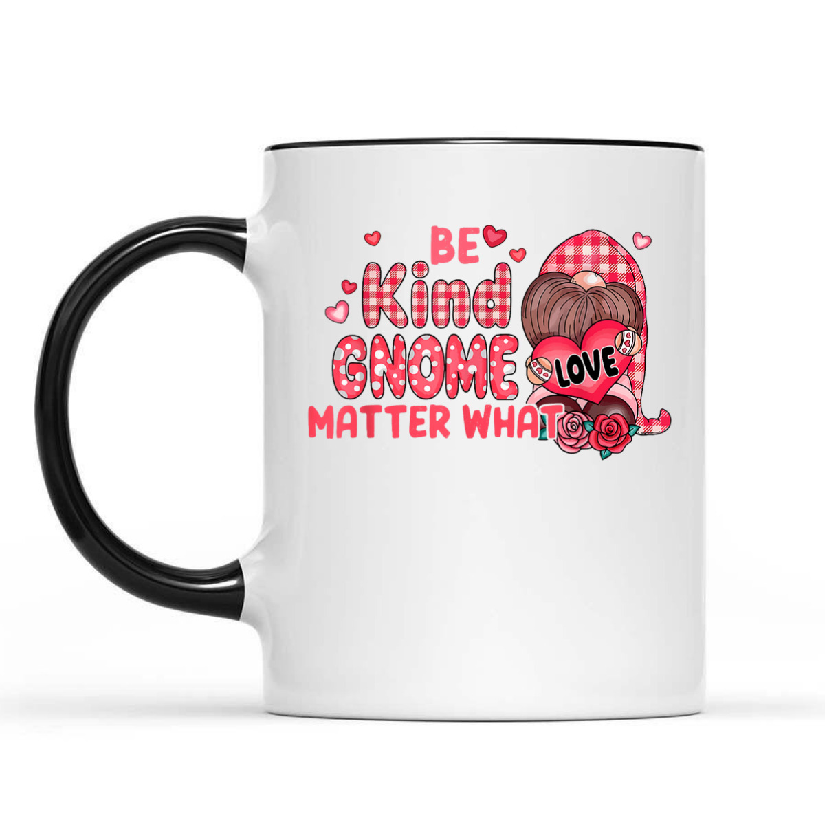 Be Kind Gnome Matter What Cute Pink Christmas T-Shirt Be Kind Gnome Matter What Cute Pink Christmas T-Shirt